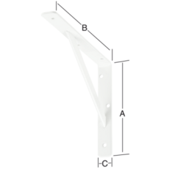 WSWP 300 Konzole zpevněná 300x200mm bílá