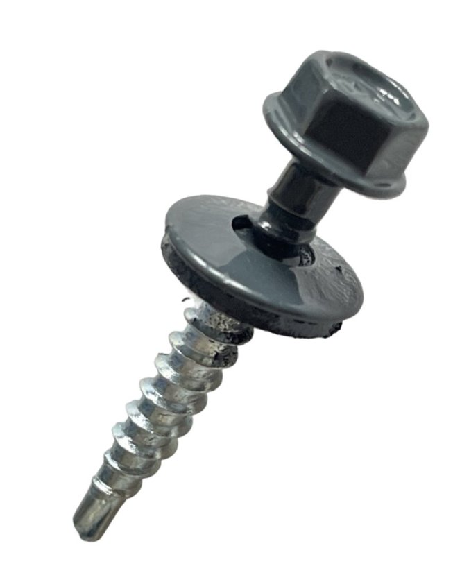 Vrut farmářský samovrtný s podložkou 4,8x35 šedý 7016 - 250ks