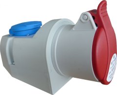 gniazdo siłowe DUO 5x 32A +GN
