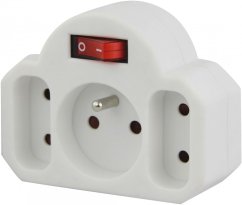 Rozdvojka síťová s vypínačem 16A/250V 3 zásuvky