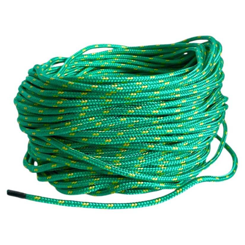 PPF 6 Polypropylenové lano pletené s jádrem - průměr 6mm, 50 metrů zelené