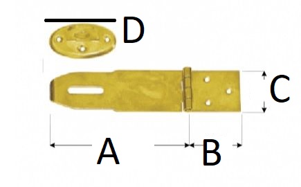 Zamykací petlice krytá 130x50x45 mm ZZK 50