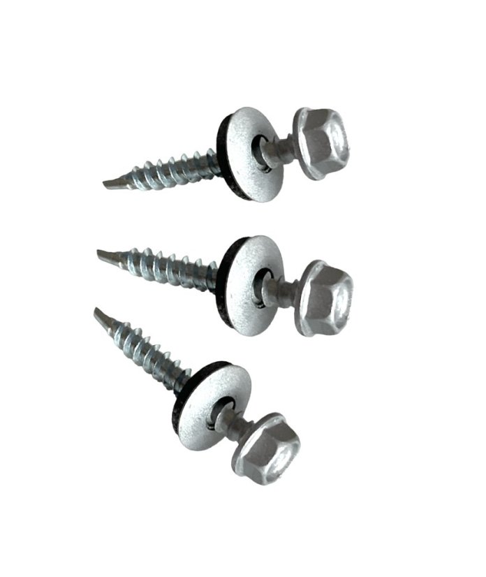 Vrut farmářský samovrtný s podložkou 4,8x35 stříbrný 9006 - 250ks