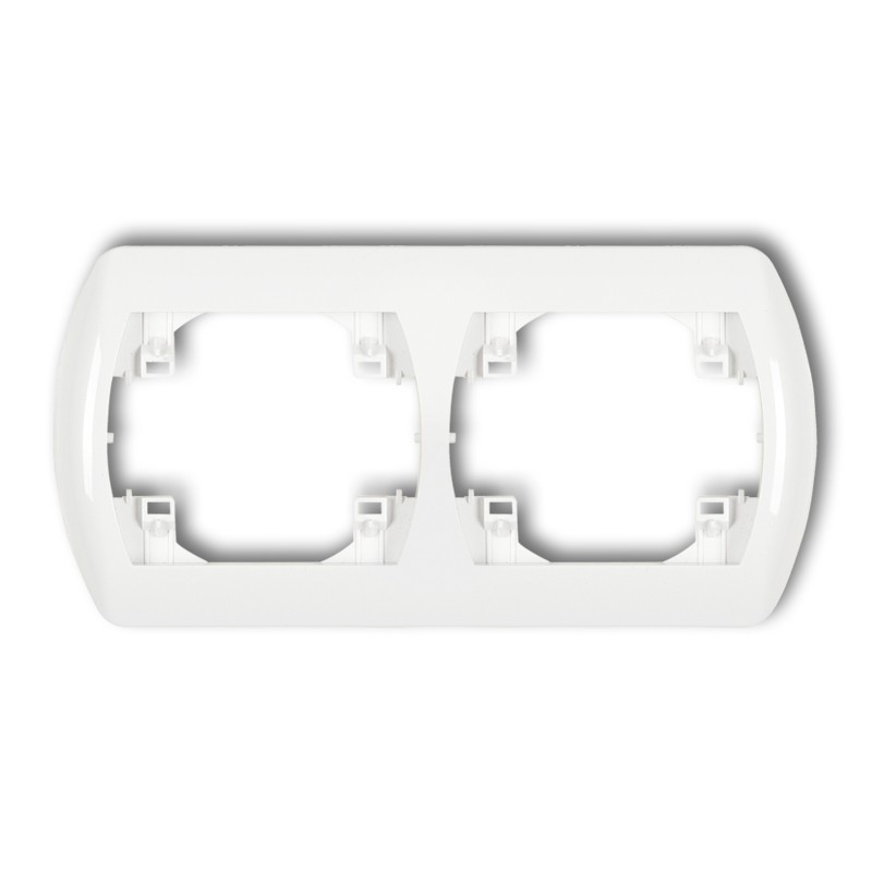 KARLIK Rámeček na zásuvku dvojitý bílý