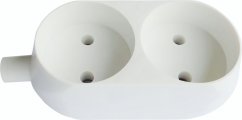 Přenosná zásuvka prodlužovací s uzemněním 2 zásuvky