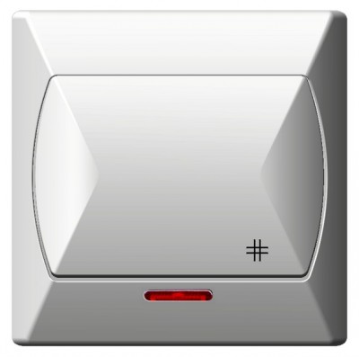 Křížový vypínač podsvícený bílý