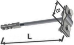 Podpěra vedení na střechy s rozšiřujícím kolíkem 250mmm d6/8