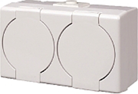 Dvojitá zásuvka s klapkou