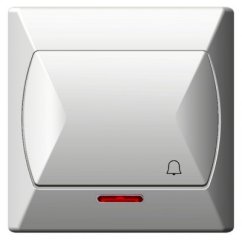 Zvonkový vypínač podsvícený bílý