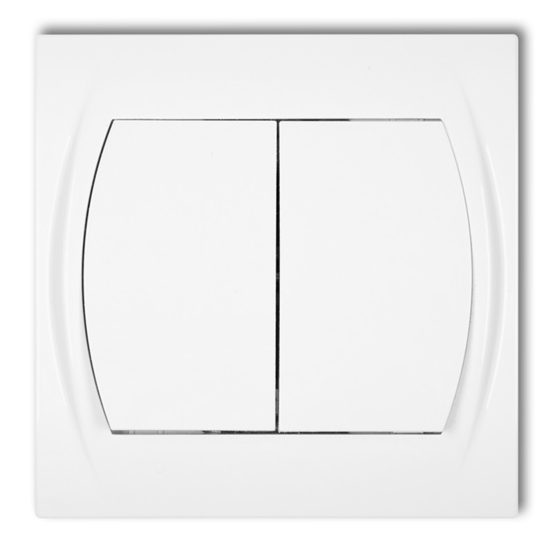 KARLIK dvojitý vypínač bílý