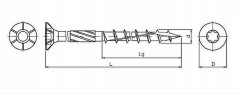 CS 08260 Tesařský vrut se zapuštěnou hlavou 8x260mm