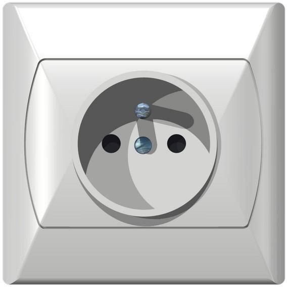 Jednoduchá zásuvka béžová