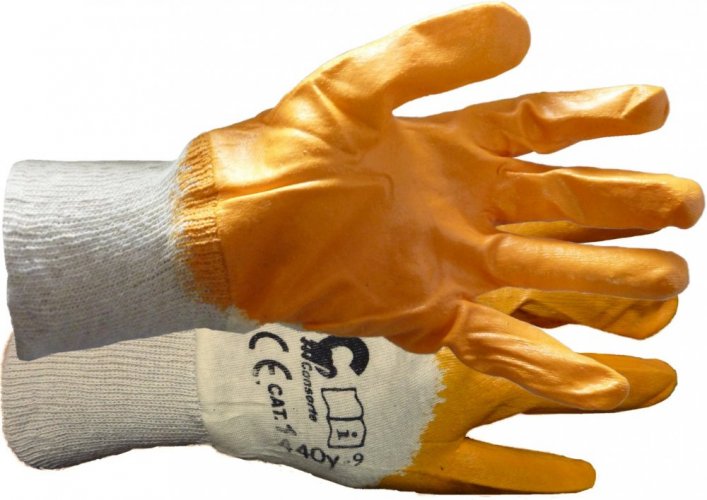 rękawice NITRYL żółte art.roz.9 (12par) RNITZ9