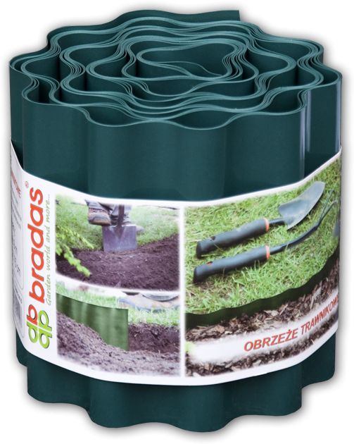 BRADAS Plastový obrubník - okraj trávníku zelený 9mx100mm