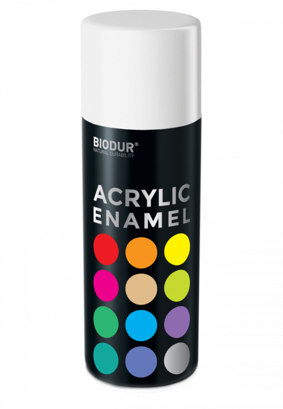 Akrylový email ve spreji - lesklá bílá 400ml/RAL 9010