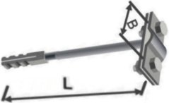 Podpěra vedení na střechy s rozšiřujícím kolíkem 250mmm d6/8