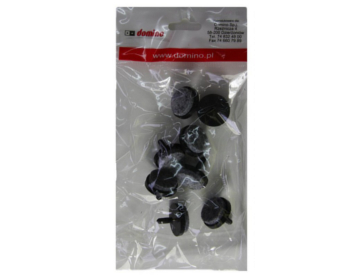 Skluz s čepem včetně filcové podložky černý d24 - 8 ks