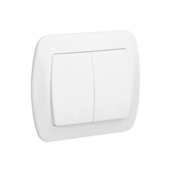 KONTAKT SIMON dvojitý vypínač bílý