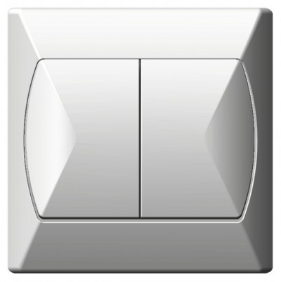 Jednoduchý+Schodištový vypínač bílý