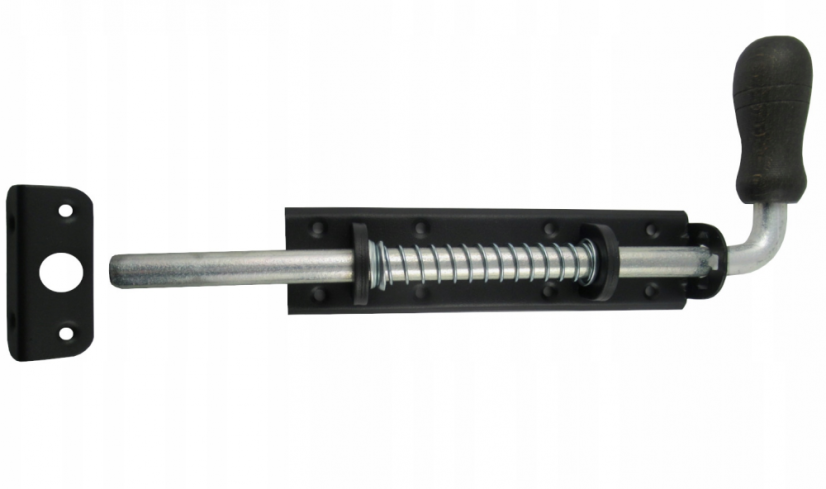 WSP 500c Zástrč pružinová s dřev. koncovkou 500x50mm černá