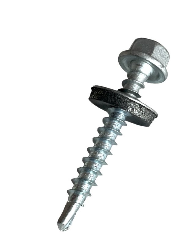 Vrut farmářský samovrtný s podložkou 4,8x35 stříbrný 9006 - 250ks