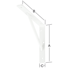WSWP 300 Konzole zpevněná 300x200mm bílá