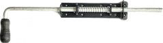 WSP 500c Zasuwka sprężynowa z rączką drewnianą 500x50mm czarna