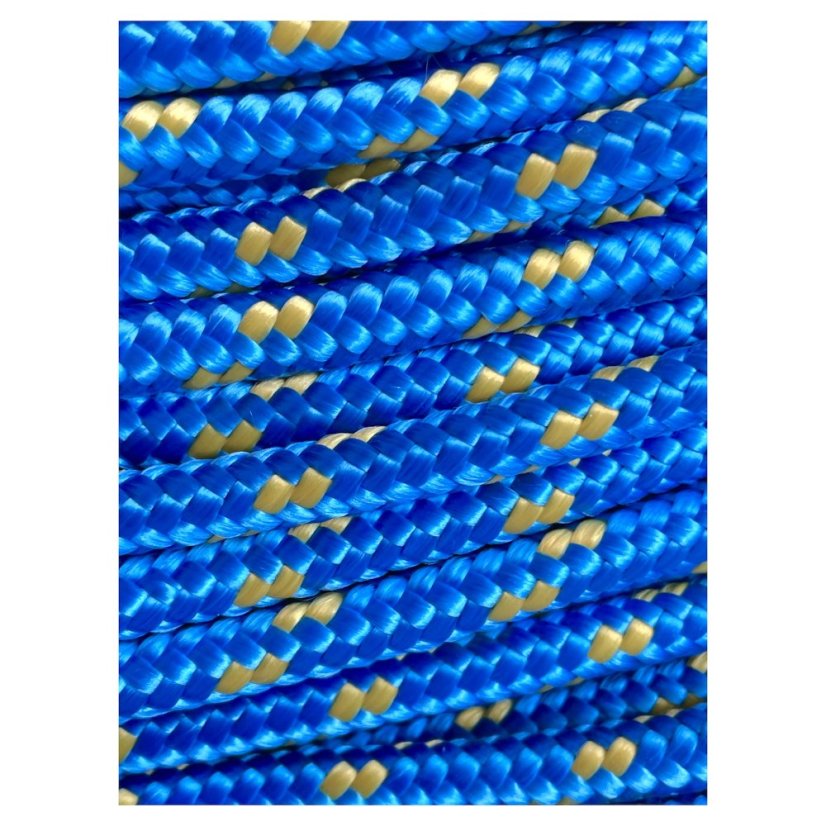 PPF 10 Polypropylenové lano pletené s jádrem - průměr 10mm, 50 metrů modré
