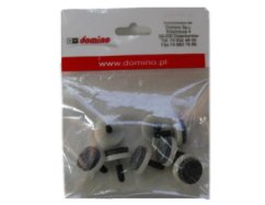 Skluz s čepem včetně filcové podložky bílý d20 - 8 ks