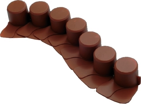 Palisáda zahradní, obruba trávníková hnědá 4,05m