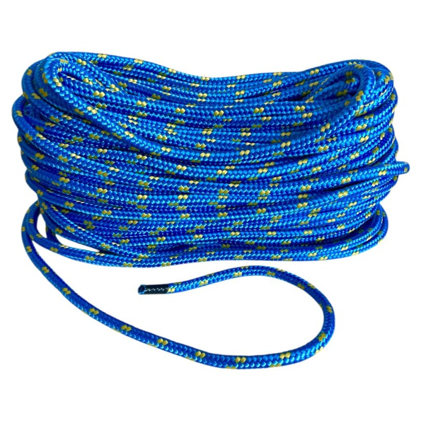 PPF 10 Polypropylenové lano pletené s jádrem - průměr 10mm, 50 metrů modré