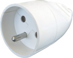 Zásuvka spojovací plochá kulatá s uzemněním