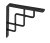 SQ150 cm wspornik ornamentowy 150x150 czarny