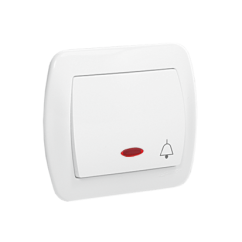 KONTAKT SIMON Zvonkové tlačítko podsvícené bílé