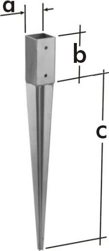 Patka sloupku k zarážení PSG45 45x150x550x1,5