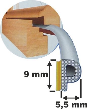 Těsnění profil P 12m bílá