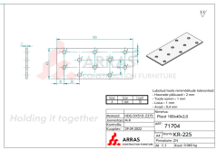 PP2 Destička perforovaná 40x100x2mm tesařská spojka děrovaná pozinkovaná CE