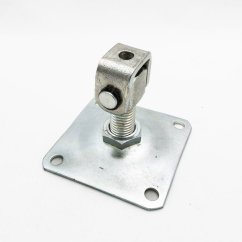 ZRP 20/100 b Závěs stavitelný k přišroubování 100x100mm M20 bílý zinek