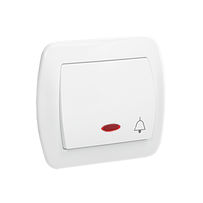 KONTAKT SIMON Zvonkové tlačítko podsvícené bílé