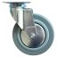 Otočné pojezdové kolo d125/80kg, šedý kaučuk, kluzné ložisko