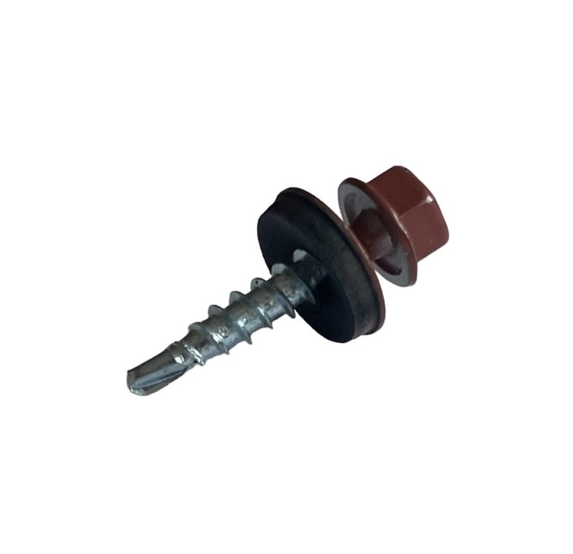 Vrut farmářský samovrtný s podložkou 4,8x70 hnědý 8017 - 200ks