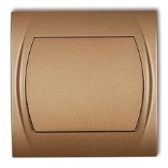 KARLIK jednoduchý vypínač metalický zlatý podsvícený