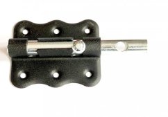 WO 80c Zasuwka z ryglem okrągłym 80x60mm czarny