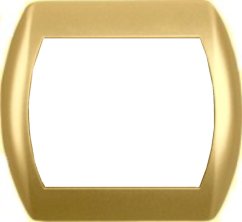 KARLIK Rámeček na zásuvku trojitý metalik hnědý