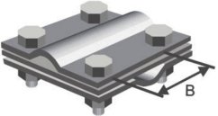 Podpěra vedení na střechy konektor d6/8 4xM8x20