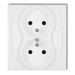 KARLIK Dvojitá zásuvka bílá