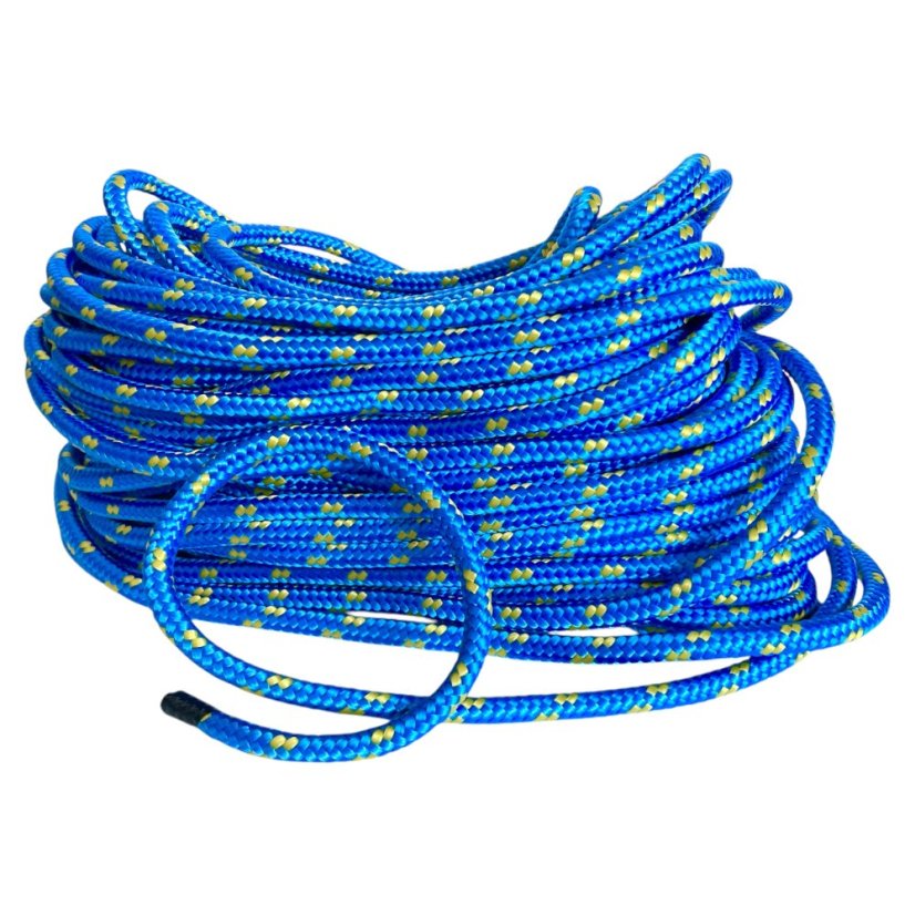 PPF 10 Polypropylenové lano pletené s jádrem - průměr 10mm, 5 metrů modré