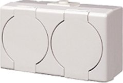 gniazdo herm. podwójne dym.SENIOR n/t GHS-2nd