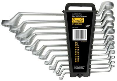 Kroužkové klíče se zahnutým očkem 6-32mm 12ks