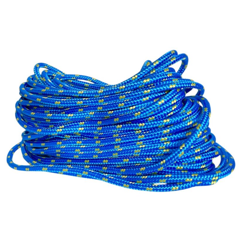 PPF 10 Polypropylenové lano pletené s jádrem - průměr 10mm, 5 metrů modré